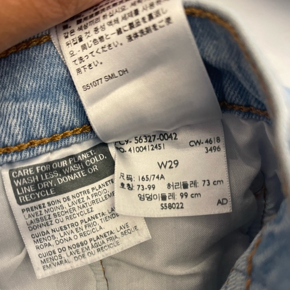 Levi Strauss 501 Yellow Ruffle Leg Detail Short - Picture 13 of 13